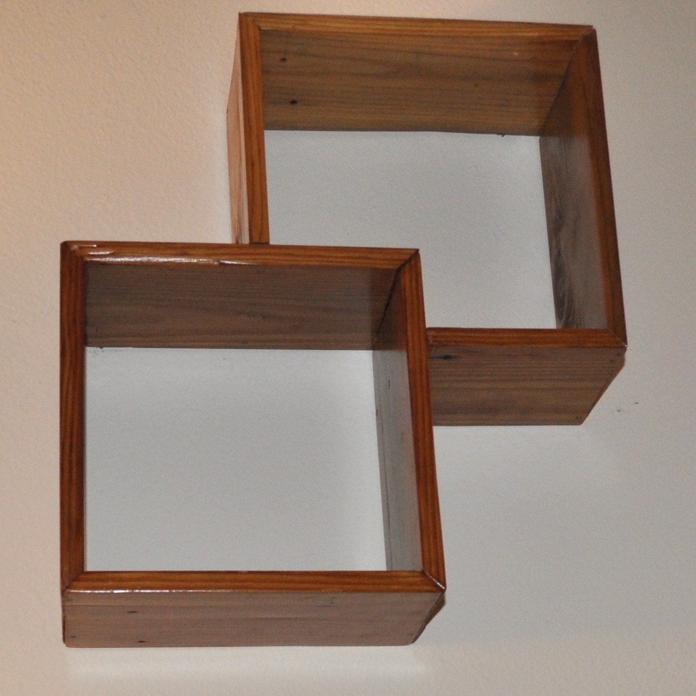 wooden shadow box - double