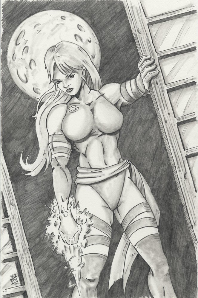 Psylocke Pencil Illustration