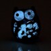 Gordy the Glow Owl Lampwork Bead - Glows in the Dark