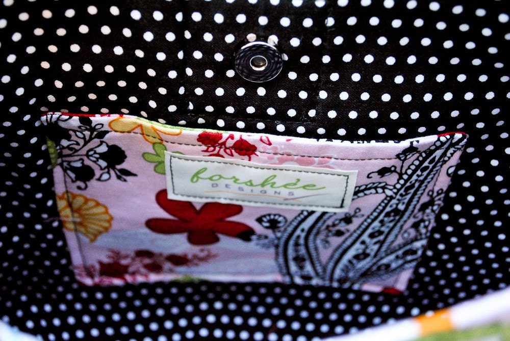 Small Buttercup Bag--Purple Carnival Bloom--READY TO SHIP