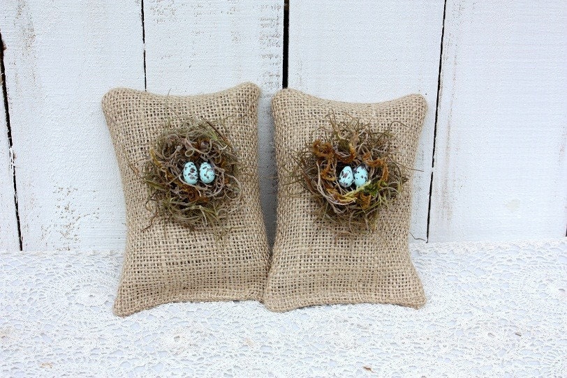 Bird nest sachets filled with lavender buds,robin eggs