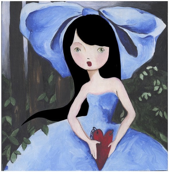 My Heart Print Girl Art