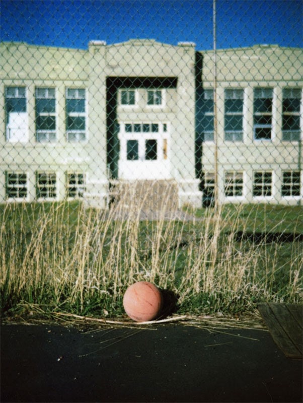 No One to Play, Farmland School Polaroid, 8x10 Photographic Print