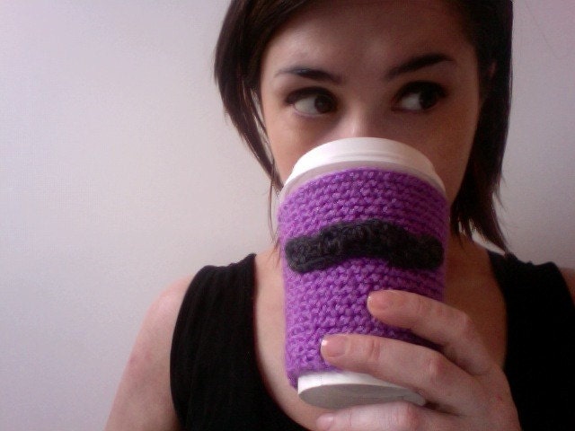 Crochet Moustache Cup Cozy