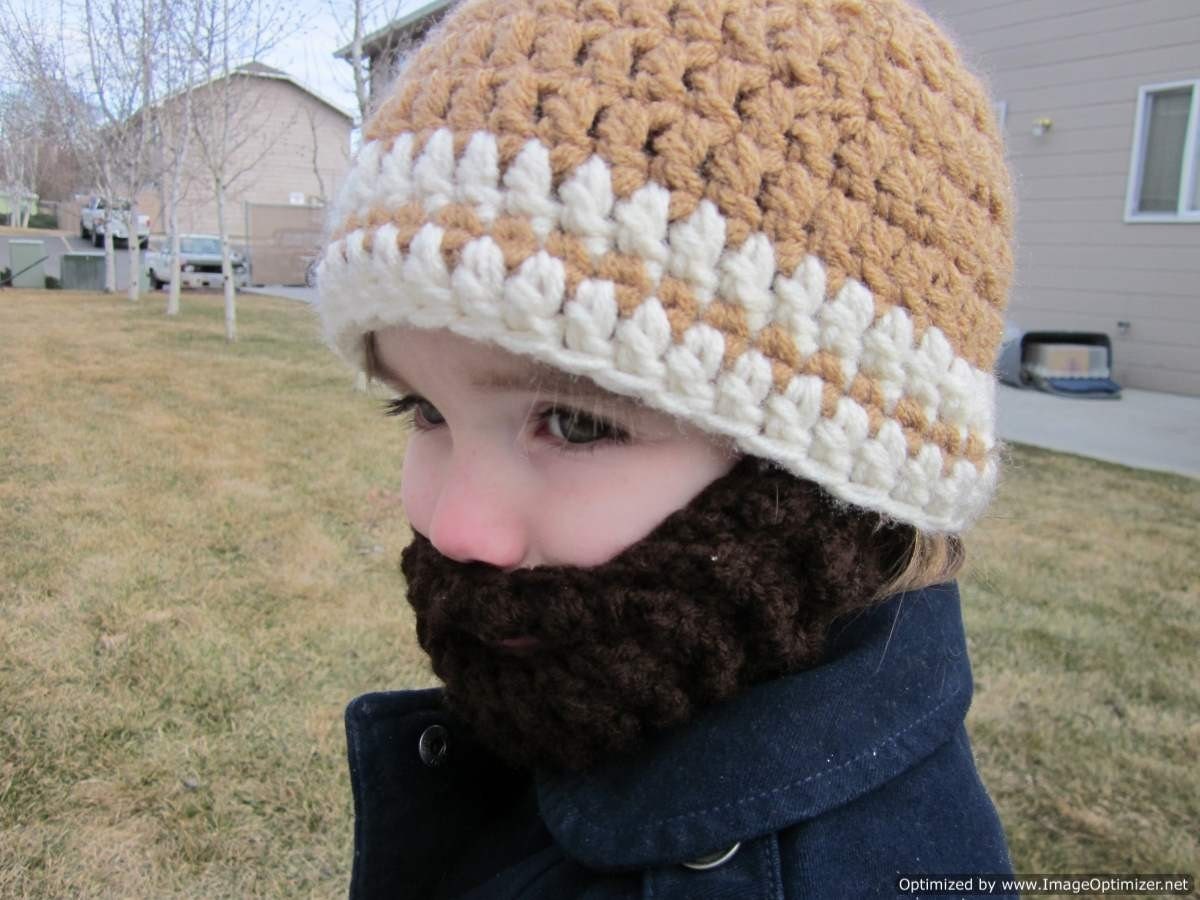 Kids ULTIMATE Bearded Beanie Warm Brown