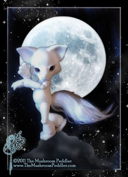 Howl the Wolf  - ball joint doll BJD -  Blank White