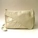 Slouchy vintage Ruched Cream Leather Purse