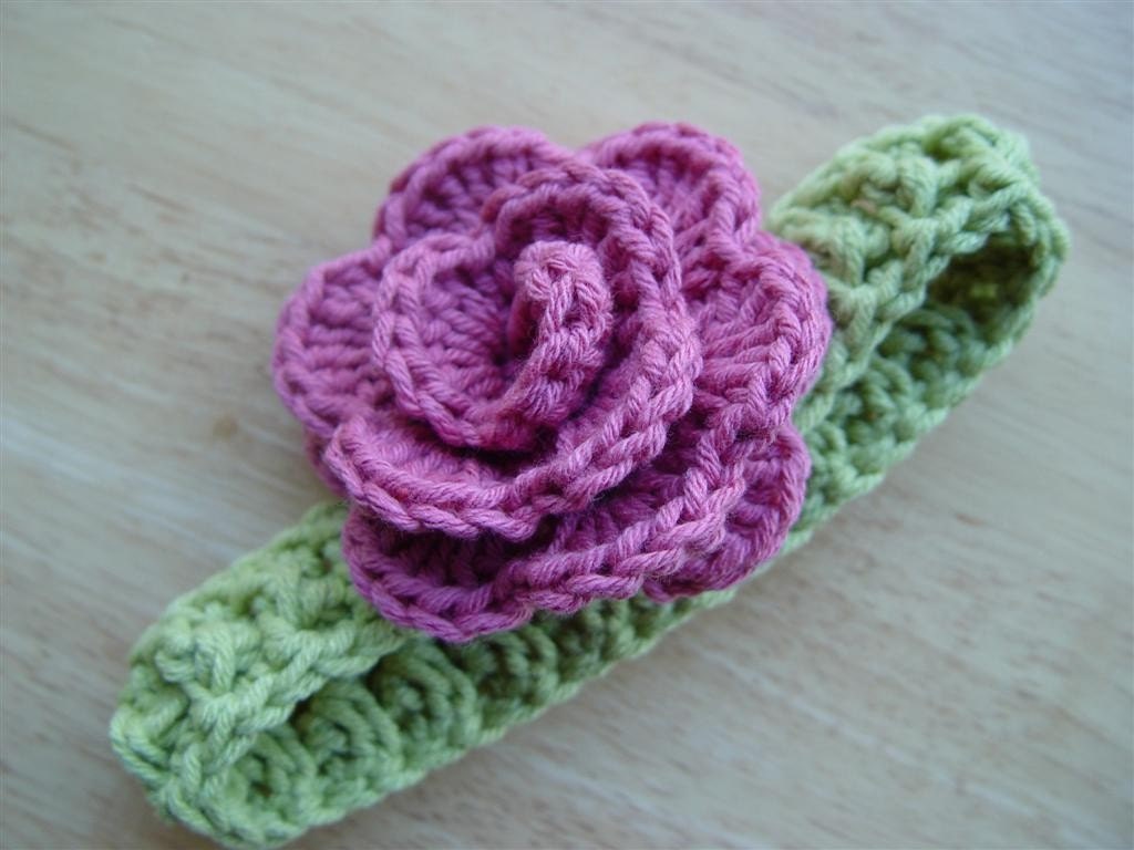 Hand-Crocheted Newborn Flower Headband - Perfect Photography Prop