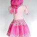 Pink Eyelet Skirt with matching Raspberry Beret