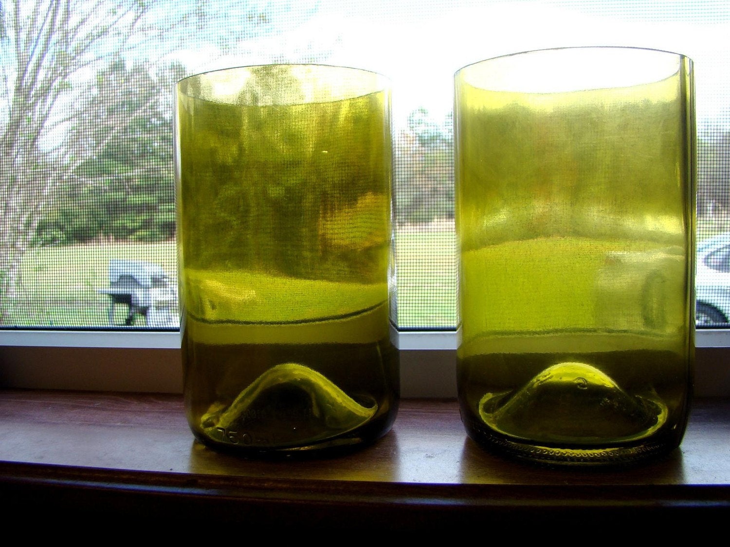 Wine Bottle Recycled Glassware - Set of 2