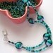 Shades of Blue and Green Beaded Break-Away ID Lanyard