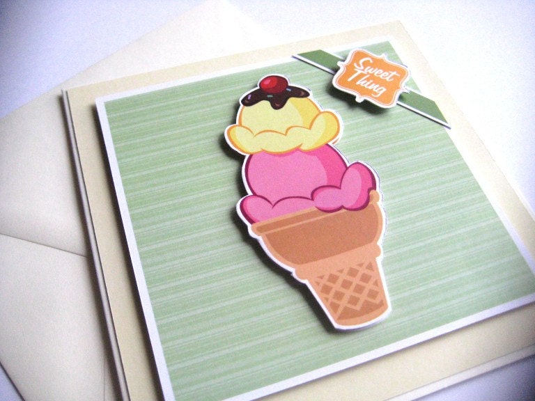 Sweet Treats Sweet Thing Ice Cream Greeting Card