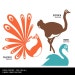 Digital Clip Art - 9 exotic birds