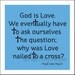 Love Nailed to a Cross 8x8 or 8x10 Digital Art Print