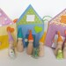 Sweet little travelling family house - Baby blue- MADE TO ORDER -