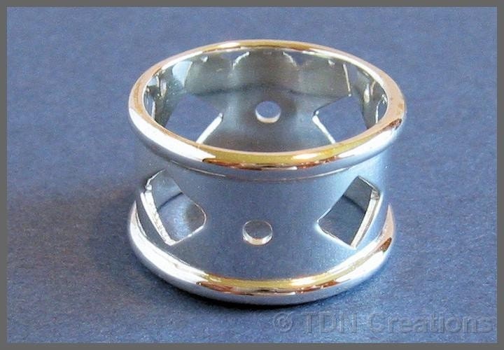 Harlequin sterling silver ring