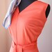 Reserved for Melina.....MMM ORANGE SHERBET Vintage Persimmon Colored Palazzo Jumpsuit,  Women's Medium