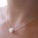 Silver necklace , SALE , FREE SHIPPING  Little Ivory Coral  Rose flower  , Sterling Silver Necklace , bridesmaids necklace , bridal jewelry