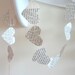 Romantic Paper Heart Garland / Wedding Decor / Valentines Day Decor / Party Streamer - APPROX 10 foot