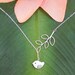 Matte Silver Baby Bird With Branch  Lariat Necklace