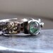 Delicate Watermelon Tourmaline ring handcrafted 925 silver gold jewelry