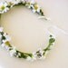 Bohemian Wedding Hair Accessory Floral Crown Daisy