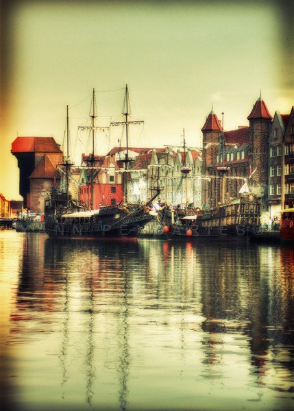 Boats Harbour Photography - North - Poland - Baltic sea Port of Gdansk - Original Signed Numbered Fine Art Print 5x7 (13x18cm)