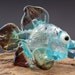 Ice Blue Fish Lampwork Focal  Bead by Melissa Vess Glass Art - SRA