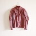 Red Plaid Ruffled Button Up Blouse - M
