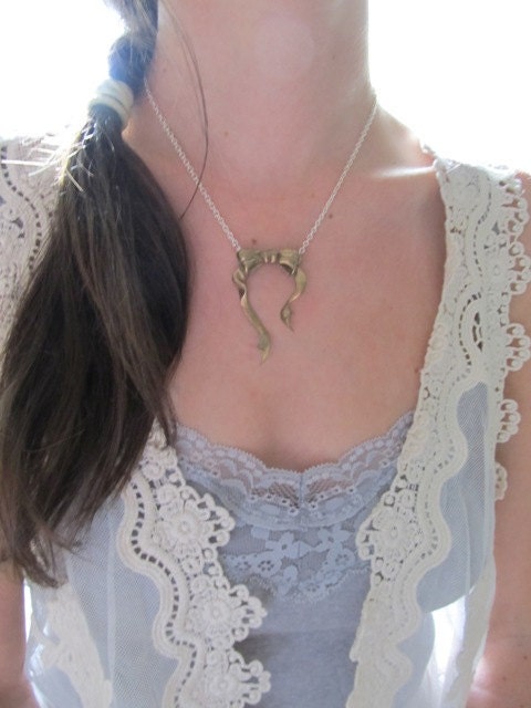 JumBow Necklace - bronze - Bow