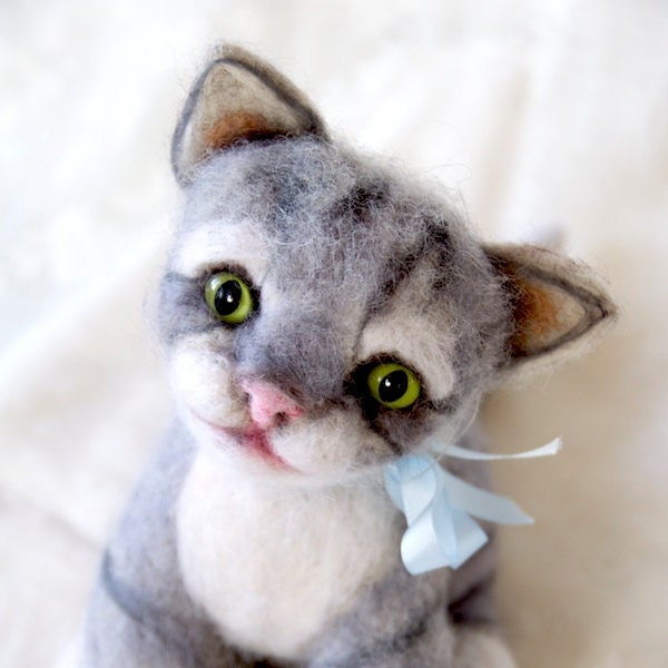 Cat Lovely Wool grey -  Gift idea/ rusteam/tt team