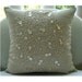 Pure Treasures - Throw Pillow Covers - 20x20 Inches Cotton Linen Pillow Cover with Mother Of Pearl