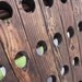 Reproduction Antique Riddling Rack - 36 Bottle - VERTICAL - WALNUT Finish