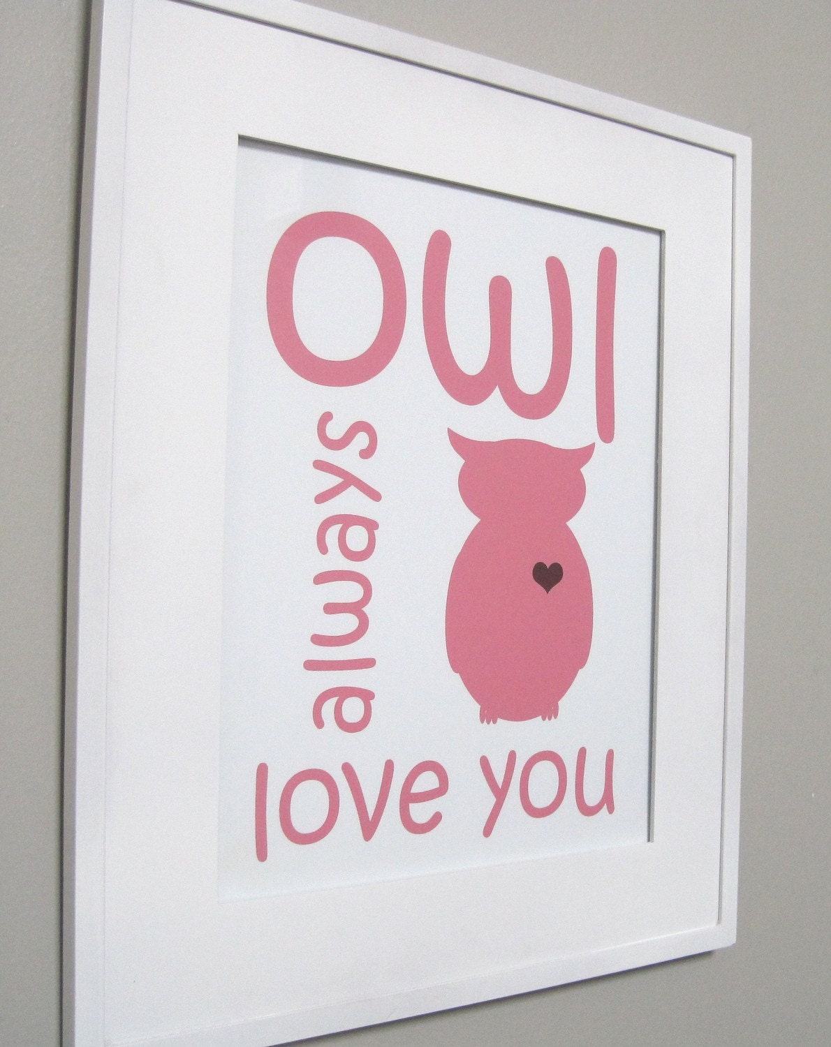 Kids Wall Art, Nursery Art, Owl Always Love You, Owl Print, Art Print Poster, 8x10 Print, Orange, Pumpkin, Owl, Halloween, Woodland, Bird