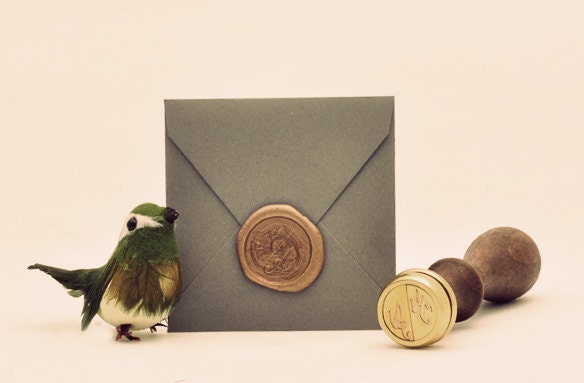 Wooden Wax Seal 2 Letter Monogram