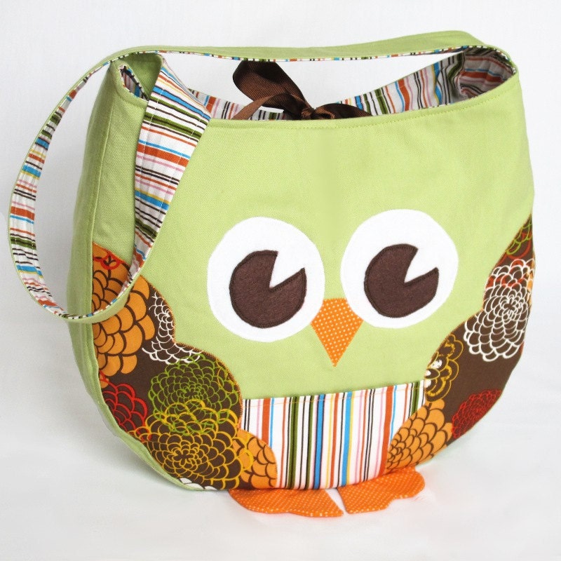 Funky Little Owl Bag, a pdf sewing pattern