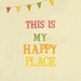 Happy positive art print with quote room decor , children playroom wall art , living room decor teenagers poster