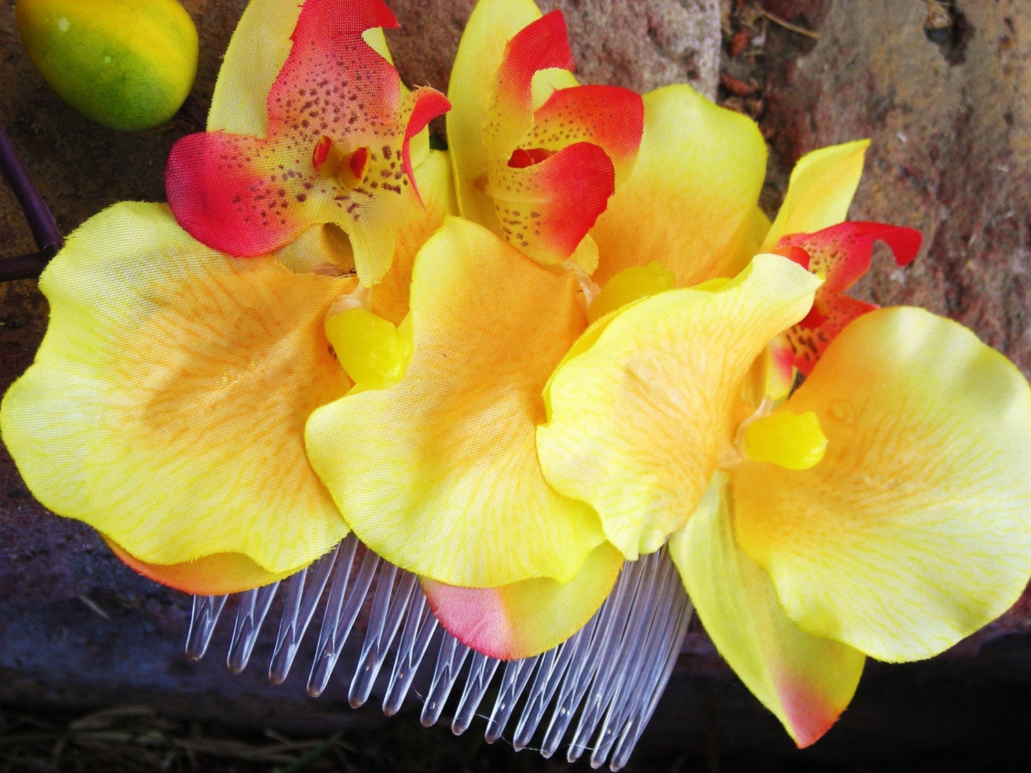 Orchid Paradise Tropical Hair Comb