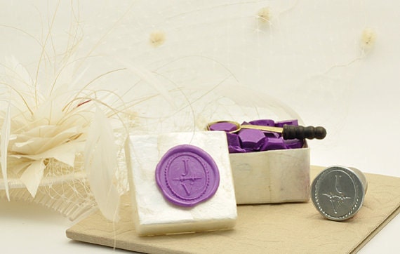 Custom Wax Seal Stamp and Wax Beads Set