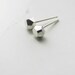 Faceted Diamond-like sterling silver studs