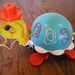 Vintage Fisher Price Tip Toe Turtle Pull Toy