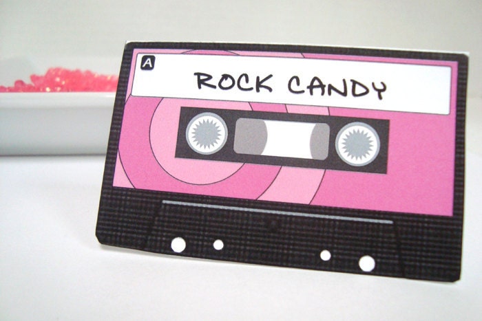 Mix Tape Tent Cards - DIY Printable Parties