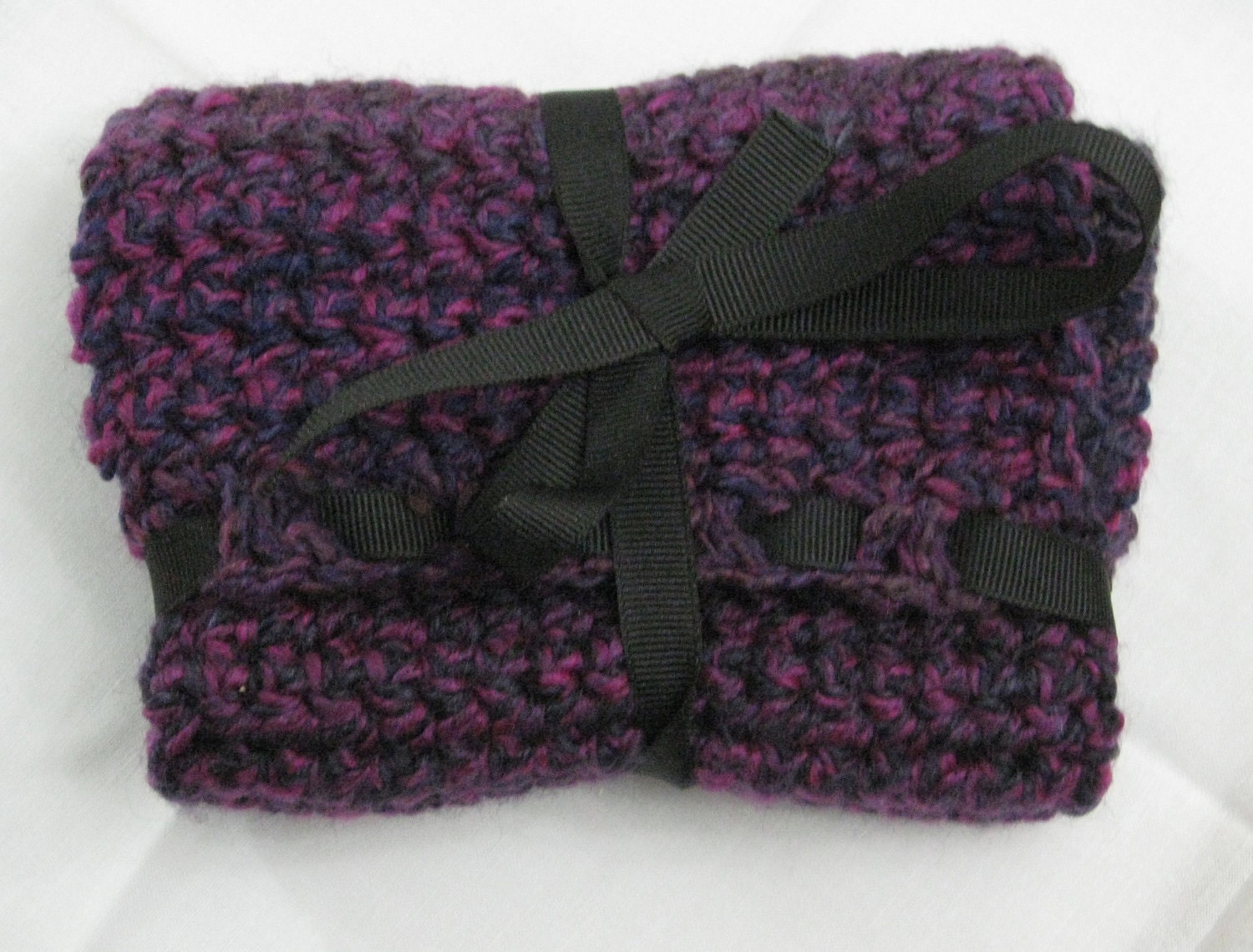 Purple and Black Ribbon Tie Tarot Deck Spread Case