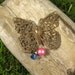 Brass Filigree Butterfly Necklace: "Flying Jewels"