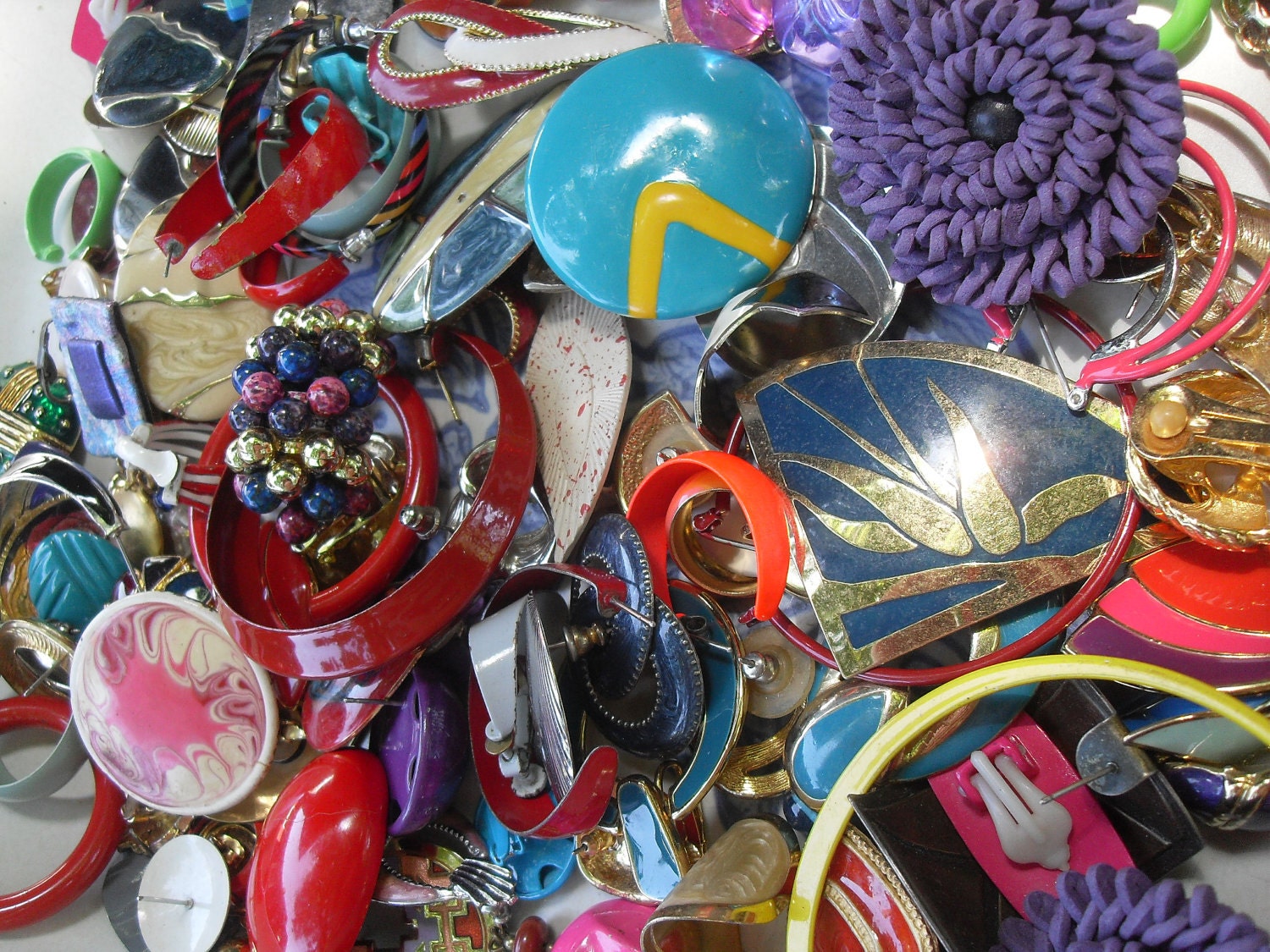 Huge Destash Lot of Vintage and Modern mostly Single Earrings for Wear or Mixed Media,  Altered Art, Embellishments