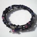 Black Iris Black Beaded Memory Bracelet