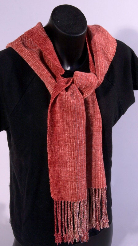 Handwoven Chenille Scarf