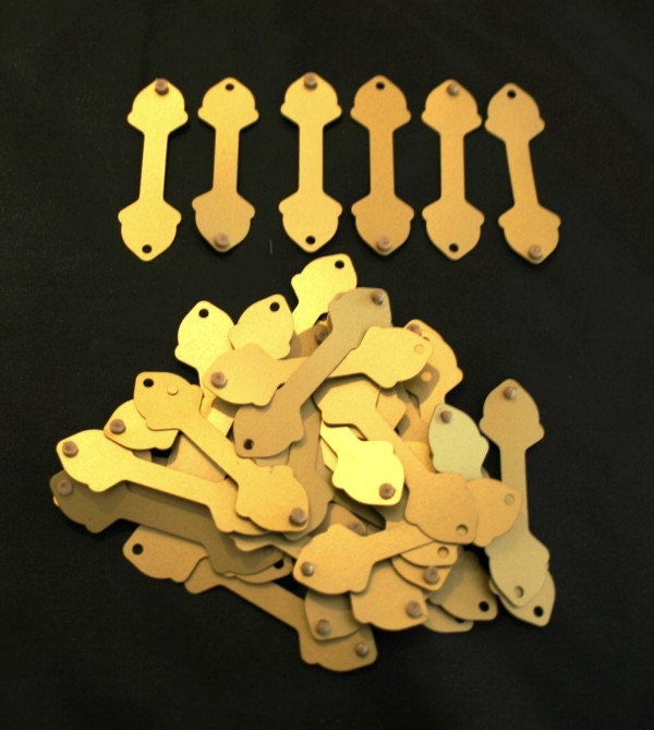 Tags - Gold Button-Secure Jewelry Price Display 5/8 inch - Acorn Shape - Pack of  100