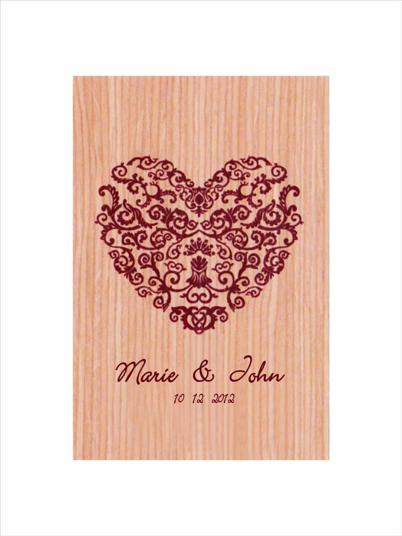 Custom Weddings Wood Invitations (50)