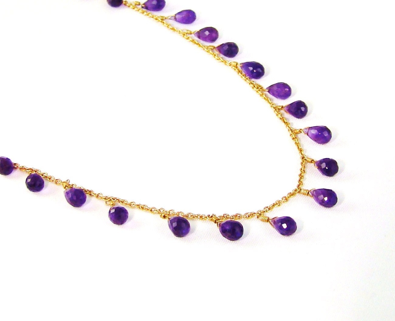 Sale Purple Orchid Amethyst Necklace